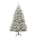 vidaXL Umelý Sklápací Vianočný Stromček 300 LED Zelená a biela 210 cm