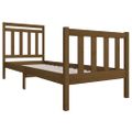 vidaXL Posteľný rám medový masívne drevo 75x190 cm malé jednolôžko
