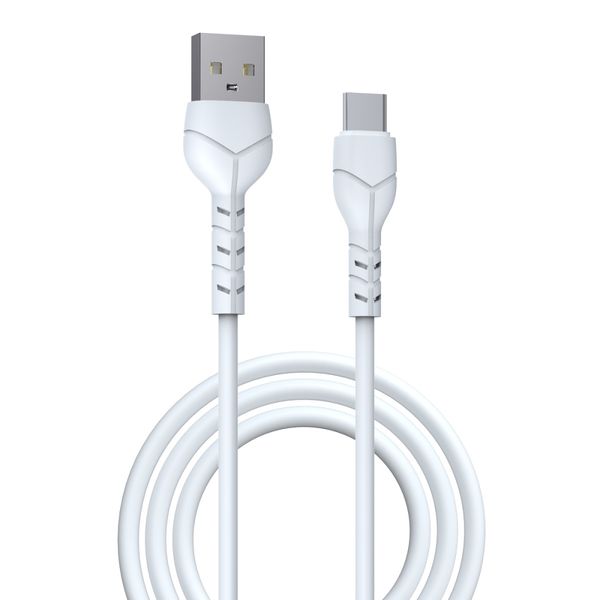 Kábel Devia Kintone EC145 USB - USB-C 1,0 m 2,1A biely