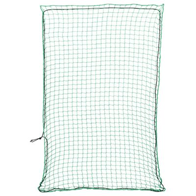 vidaXL Sieť na prívesný vozík s elastickým lanom, zelená 3,5x2,5 m, PP