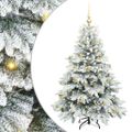 vidaXL Umelý vianočný stromček s 150 LED-i Biela 150 cm PE a PVC