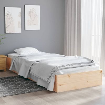 vidaXL Posteľný rám, drevený masív 90x190 cm, jednolôžko