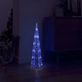 vidaXL Akrylové dekoratívne pyramídové LED svetlo kužeľ modré 60 cm