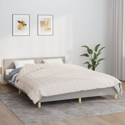vidaXL Záťažová prikrývka bledokrémová 220x240 cm 15 kg látka