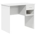 vidaXL Stôl Biela 90 x 49 x 75 cm Kompozitné drevo