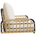vidaXL Hojdačka s vankúšmi 105x58x38 cm polyratan a oceľ
