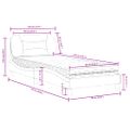 vidaXL Posteľ s matracom Hvar krémová 90x200 cm látka
