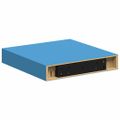 vidaXL Plávajúce nástenné police 2 ks modré 23x23,5x3,8 cm MDF