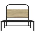 vidaXL Posteľný rám bez matraca 90x200 cm dub sonoma kompozitné drevo