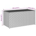 vidaXL Záhradný úložný box čierny 100x50x50 cm polyratanový