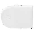 vidaXL Skladací masážny stôl, 4 cm hrubý, 2 podložky, oválny, biely