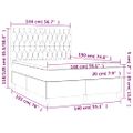 vidaXL Posteľ boxsping s matracom a LED tmavohnedá 140x190 cm látka