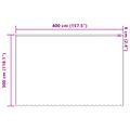 vidaXL Čipková záclona Biela 400 × 300 cm Polyester