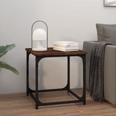 vidaXL Príručný stolík dymový dub 40x40x40 cm spracované drevo