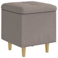 vidaXL Ottoman s Úložným Priestorom Sivohnedá 40 x 40 x 45 cm látka