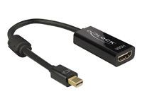 Video adaptér - Mini DisplayPort s pinmi (male) do HDMI so zdierkami (female) - 20 cm - čierna - podporuje 4K