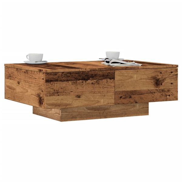 vidaXL Konferenčný stolík staré drevo 90x60x31 cm kompozitné drevo