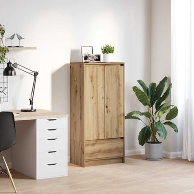 vidaXL skriňa so zásuvkou Dub Artisan 55,5x34x119,5 cm Umelecké drevo