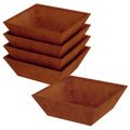vidaXL Záhradný kvetináč 5 ks Hrdzavý 50 x 50 x 15 cm