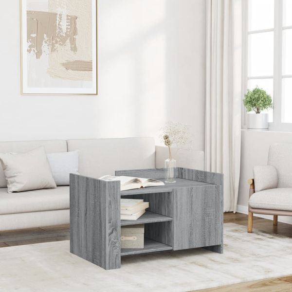 vidaXL Konferenčný stolík sivý sonoma 80x50x50 cm kompozitné drevo