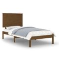 vidaXL Posteľný rám medový drevený masív 75x190cm malé jednolôžko