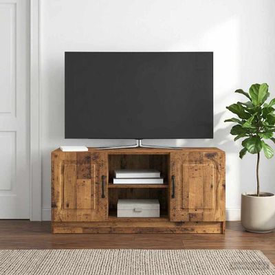 vidaXL TV skrinka Staré drevo 102 x 34,5 x 47 cm Kompozitné drevo