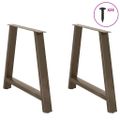 vidaXL Nohy k jedálenskému stolu v tvare A, 2 ks, 100 x (72-73) cm, oceľ