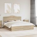 vidaXL Rám postele Sonoma dub 200 x 200 cm Inžinierske drevo