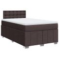 vidaXL Boxspring posteľ s matracom tmavohnedá 120x190 cm látka