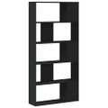 vidaXL Knižnica 5 políc čierna 80,5x23,5x162,5 cm kompozitné drevo