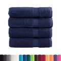 vidaXL Prémiové osušky SOLUND 4ks tmavomodré 100x150 cm 600 g/m2
