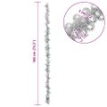vidaXL Vianočný guľový girland LED Strieborná 186 cm Polystyrén