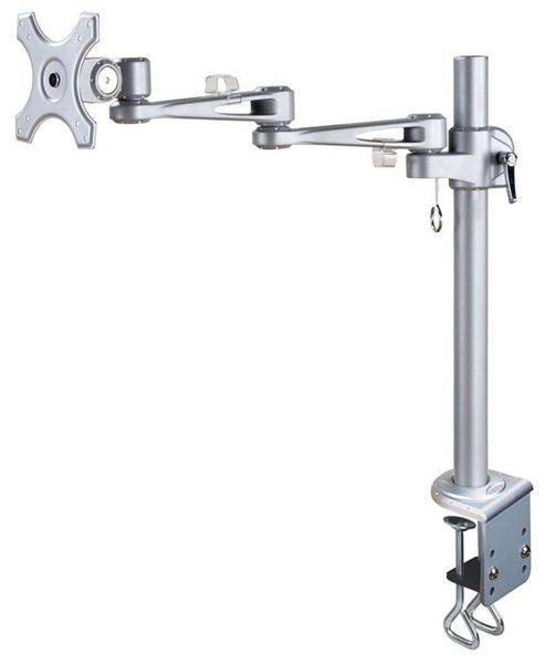 Neomounts FPMA-D935 /Držák displeje/na stůl/10-30"/svorka/3čepy/VESA 100X100/nosn.10kg/1 displej/stříbrný Držák, VESA, stolní, pro plochý monitor, úhloprícka 10"-30", náklon 180°, otácení 360°, rotace 360°, nosnost 10kg, stríbrný