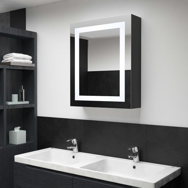vidaXL LED kúpeľňová zrkadlová skrinka 50x13x70 cm