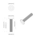 vidaXL Skrutka 2 ks Strieborná 5 x 30 mm Železo