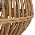 vidaXL Držiak na lampu na závesnú sviečku Prútený Natural