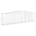 vidaXL Oblúkové gabiónové koše 9ks 400x50x100/120cm pozinkované železo
