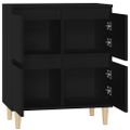 vidaXL Komoda čierna 60x35x70 cm spracované drevo