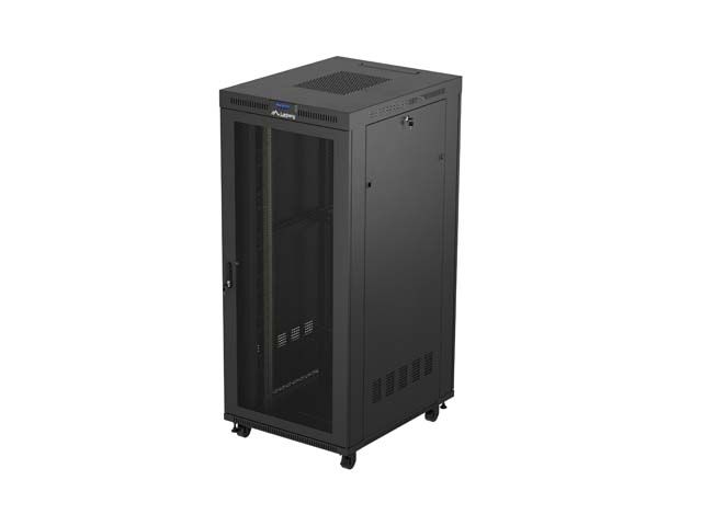 19'' Voľne stojúca racková skriňa 37u/800x1000 (flat pack) čierna s presklenými dverami lcd lanberg V2