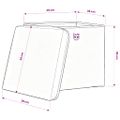 vidaXL Úložné boxy s vekom 10 ks, 28x28x28 cm, svetlomodré