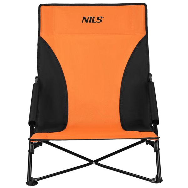 Plážové kreslo NILS NC3035 oranžovo-čierne
