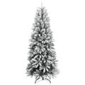 vidaXL Umelý vianočný stromček 300 LED a snehové vločky 210 cm