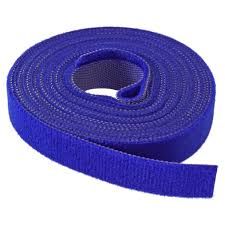 Väzobná páska na suchý zips, 16 mm, 4 m, modrá