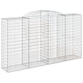 vidaXL Oblúkový gabionový kôš 300x50x160/180 cm pozinkované železo