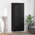 vidaXL Highboard 2 ks Čierny dub 69,5 x 34 x 180 cm Kompozitné drevo
