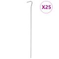 vidaXL Stanové kolíky 25 ks 30 cm Ø4 mm pozinkovaná oceľ