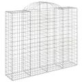 vidaXL Oblúkové gabiónové koše 5ks 200x50x160/180cm pozinkované železo