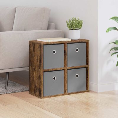 vidaXL Servírovacia skriňa so zásuvkou Dymová dub 49,5 x 22 x 47 cm
