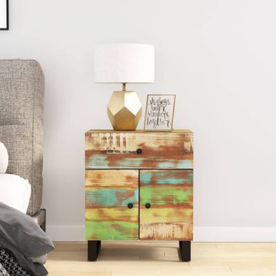 vidaXL Nočná skrinka 50x33x60cm masívne recyklované a spracované drevo