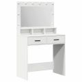 vidaXL Toaletný stolík Biela 79 x 41 x 135 cm Kompozitné drevo